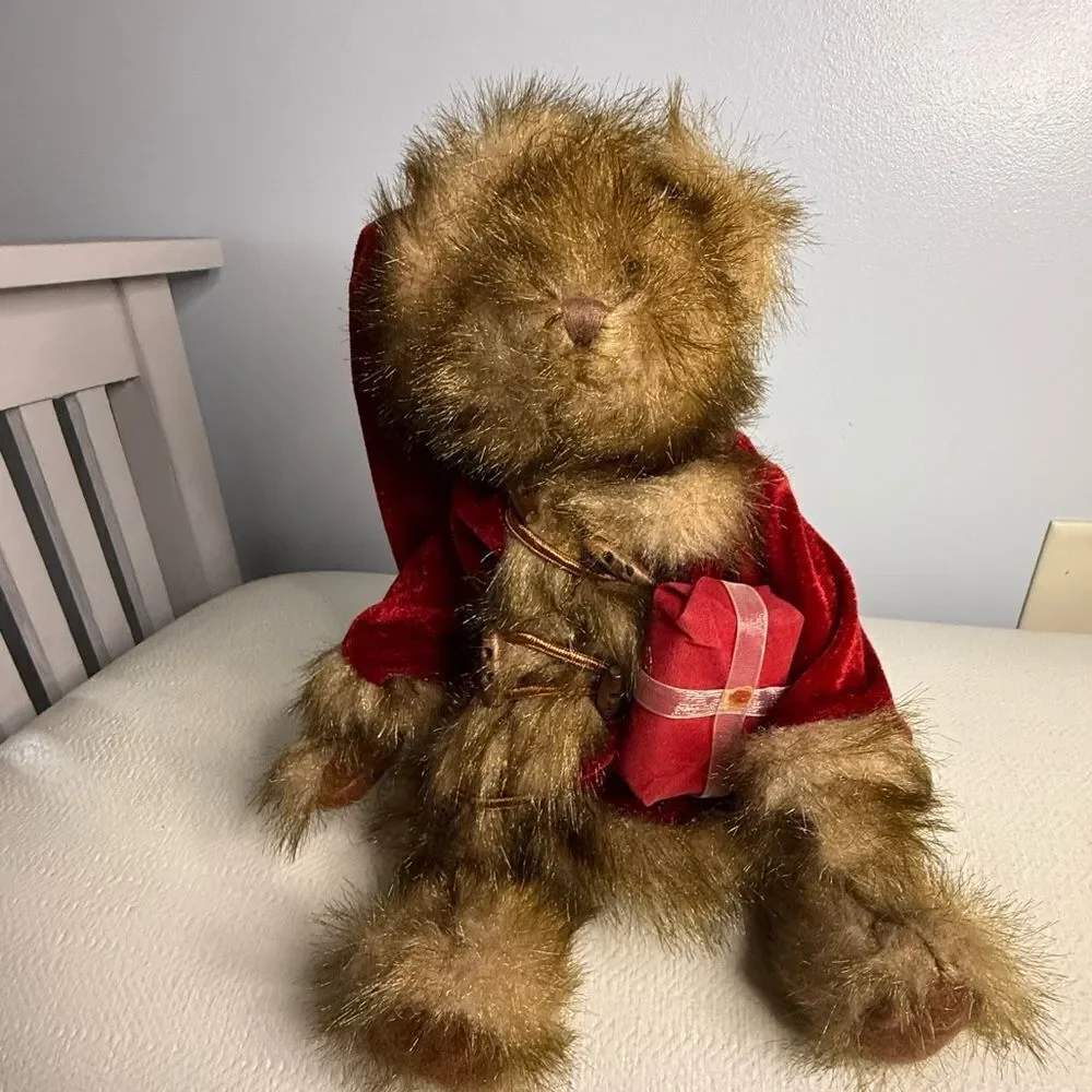 Tender Hearted Collectables Santa Teddy Bear Plush Stuffed Animal 12